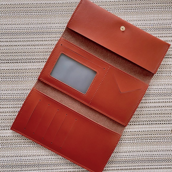 Burnt Orange Vegan Wallet - Picture 12 of 13